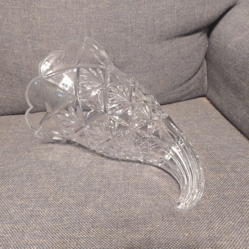 Shannon Crystal Clear Cornucopia Vase One Size